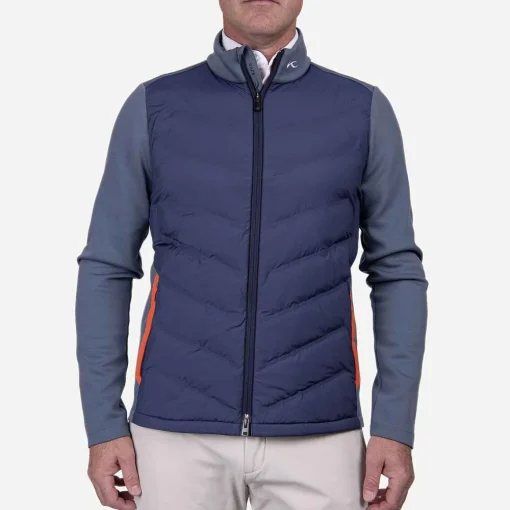 KJUS Midlayers & Sweaters-Men'S Kieran Jacket Steel Blue/Atlanta Blue
