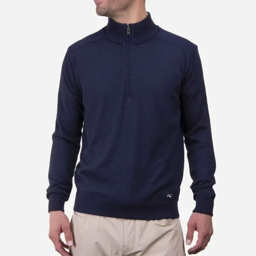 KJUS Midlayers & Sweaters-Men'S Kory Tech Half-Zip Atlanta Blue