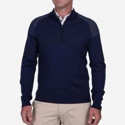 KJUS Midlayers & Sweaters-Men'S Kulm Half-Zip Atlanta Blue Melange