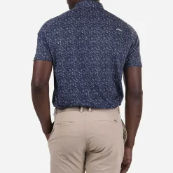 KJUS Polos-Men'S Lance Printed Polo S/S Atlanta Blue/Steel Blue