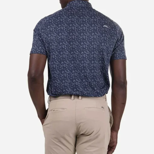 KJUS Polos-Men'S Lance Printed Polo S/S Atlanta Blue/Steel Blue