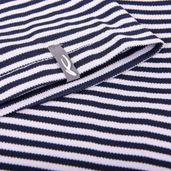 KJUS Polos-Men'S Lee Stripe Polo S/S White/Atlanta Blue