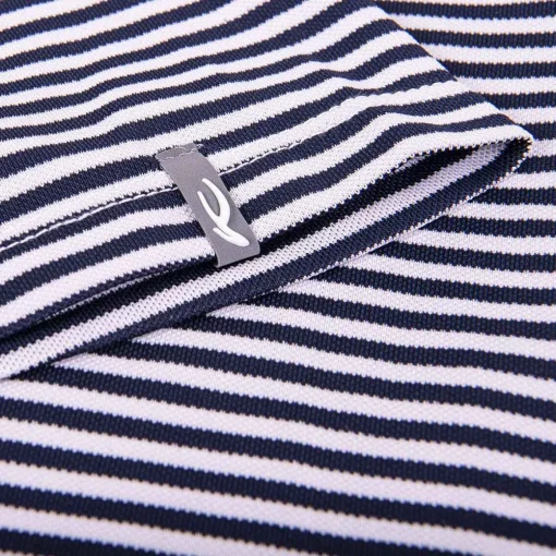 KJUS Polos-Men'S Lee Stripe Polo S/S White/Atlanta Blue