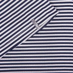 KJUS Polos-Men'S Lee Stripe Polo S/S White/Atlanta Blue