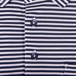 KJUS Polos-Men'S Lee Stripe Polo S/S White/Atlanta Blue