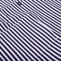 KJUS Polos-Men'S Lee Stripe Polo S/S White/Atlanta Blue