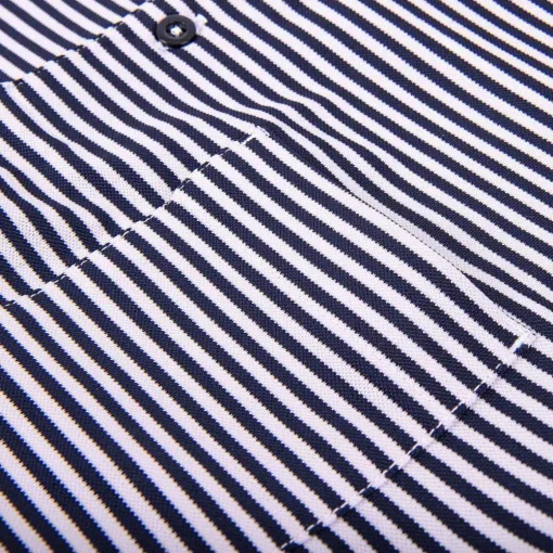 KJUS Polos-Men'S Lee Stripe Polo S/S White/Atlanta Blue