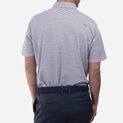 KJUS Polos-Men'S Lee Stripe Polo S/S Atlanta Blue/White