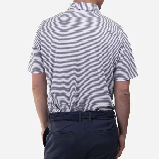 KJUS Polos-Men'S Lee Stripe Polo S/S Atlanta Blue/White