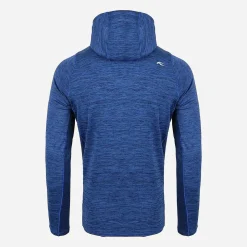 KJUS Activewear-Men'S Liam Hooded Midlayer Half-Zip Bright Blue