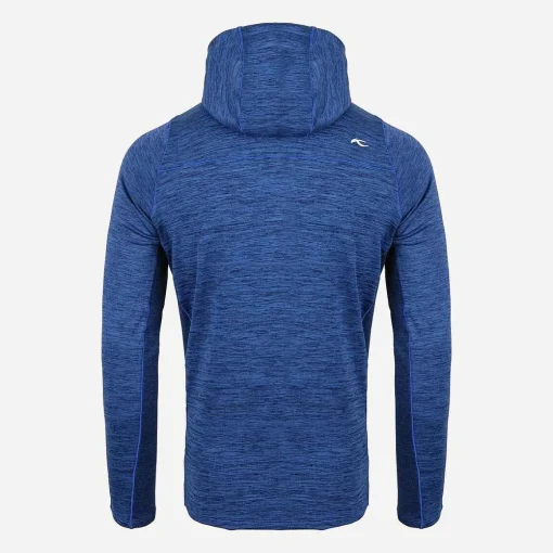 KJUS Activewear-Men'S Liam Hooded Midlayer Half-Zip Bright Blue