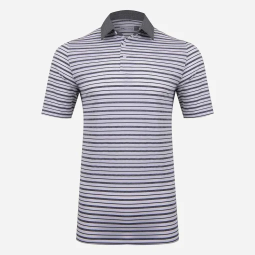 KJUS Polos-Men'S Luis Multi Stripe Polo S/S White/Metal Grey