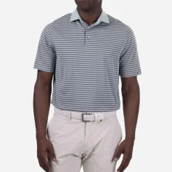 KJUS Polos-Men'S Luis Stripe Polo S/S Seaglass/Pewter