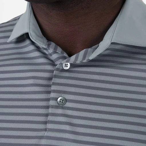 KJUS Polos-Men'S Luis Stripe Polo S/S Seaglass/Pewter