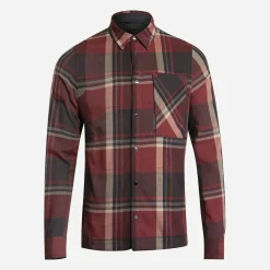 KJUS Polos & Shirts-Men'S Ray Warm Shirt Garnet Red/Dark Dusk