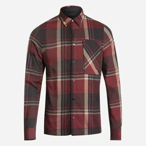 KJUS Polos & Shirts-Men'S Ray Warm Shirt Garnet Red/Dark Dusk