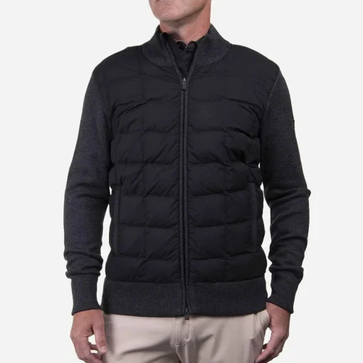 KJUS Jackets & Vests-Men'S Rhys Insulation Jacket Black/Steel Grey Melange