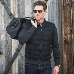 KJUS Jackets & Vests-Men'S Rhys Insulation Jacket Black/Steel Grey Melange
