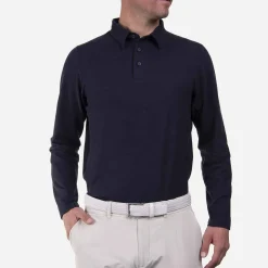 KJUS Polos & Shirts-Men'S Scot Polo L/S Atlanta Blue Melange