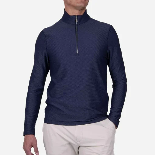 KJUS Activewear-Men'S Seoul Midlayer Half-Zip Atlanta Blue