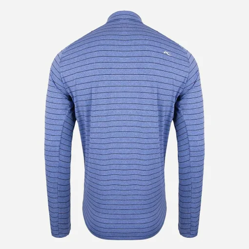 KJUS Polos-Men'S Soren Melange Stripe Polo L/S Bright Blue/Atlanta Blue