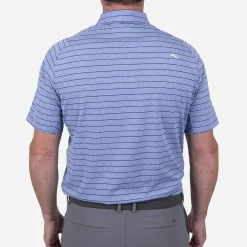 KJUS Polos-Men'S Soren Melange Stripe Polo S/S Bright Blue/Atlanta Blue