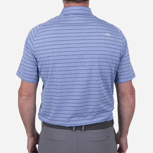 KJUS Polos-Men'S Soren Melange Stripe Polo S/S Bright Blue/Atlanta Blue