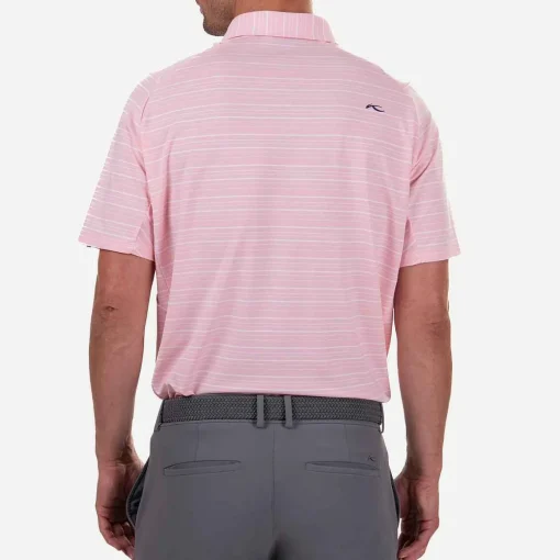 KJUS Polos-Men'S Soren Melange Stripe Polo S/S Pink Salt/White