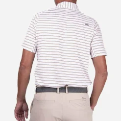 KJUS Polos-Men'S Soren Multi Stripe Polo S/S White/Kjus Orange