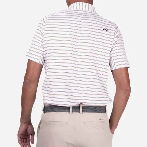 KJUS Polos-Men'S Soren Multi Stripe Polo S/S White/Kjus Orange