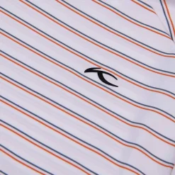 KJUS Polos-Men'S Soren Multi Stripe Polo S/S White/Kjus Orange