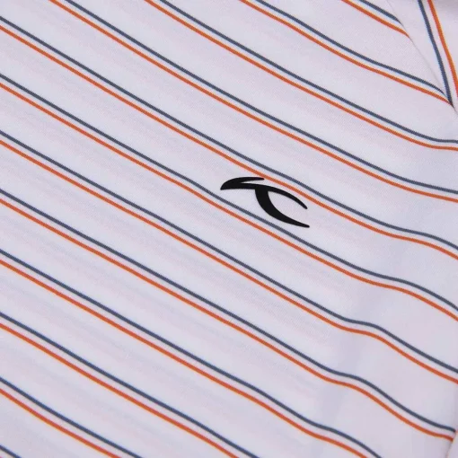 KJUS Polos-Men'S Soren Multi Stripe Polo S/S White/Kjus Orange