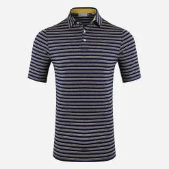 KJUS Polos-Men'S Soren Multi Stripe Polo S/S Iron/Atlanta Blue