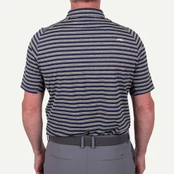 KJUS Polos-Men'S Soren Multi Stripe Polo S/S Iron/Atlanta Blue