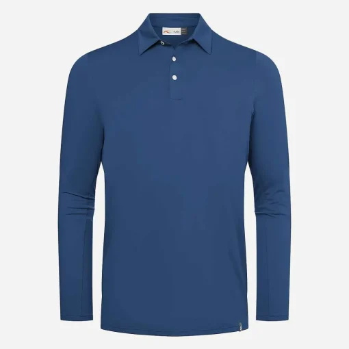KJUS Polos-Men'S Soren Solid Polo L/S Blueberry