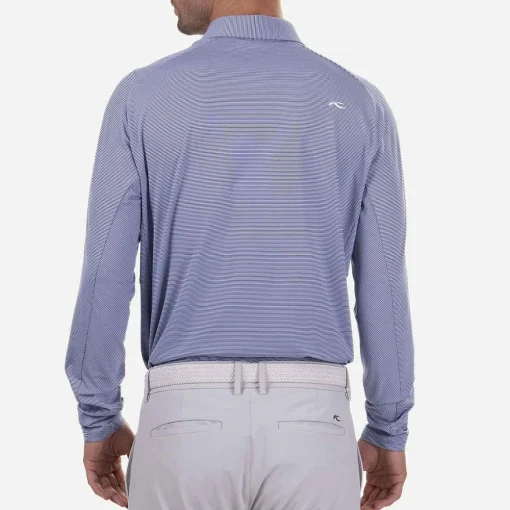KJUS Polos-Men'S Soren Stripe Polo L/S Mykonos/Alloy