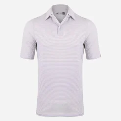KJUS Polos-Men'S Soren Stripe Polo S/S White/Silver Fog Melange