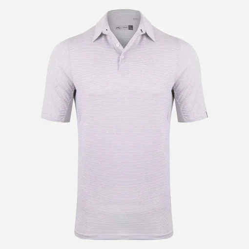 KJUS Polos-Men'S Soren Stripe Polo S/S White/Silver Fog Melange