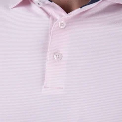 KJUS Polos-Men'S Soren Stripe Polo S/S Pink Salt/White