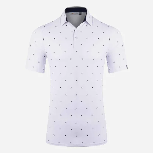 KJUS Polos-Men'S Sotto Polo S/S White/Atlanta Blue