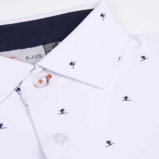 KJUS Polos-Men'S Sotto Polo S/S White/Atlanta Blue