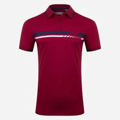KJUS Polos-Men'S Spot Printed Polo S/S Cardinal/Atlanta Blue