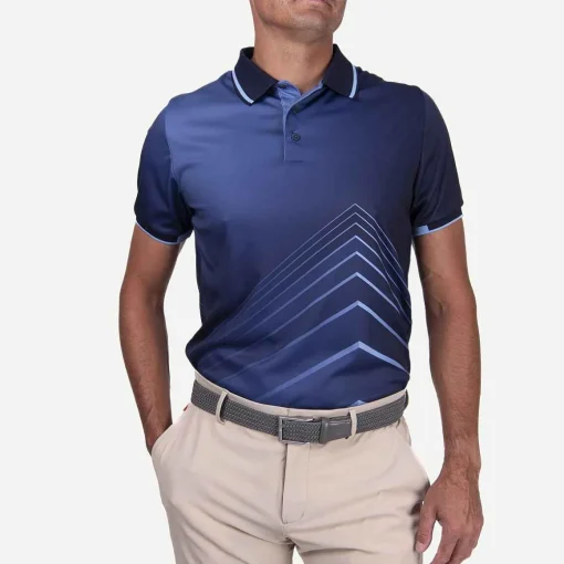 KJUS Polos-Men'S Spot Printed Polo S/S Atlanta Blue/Bermuda