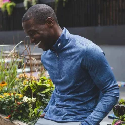 KJUS Midlayers & Sweaters-Men'S Stephen Half-Zip Steel Blue/Atlanta Blue