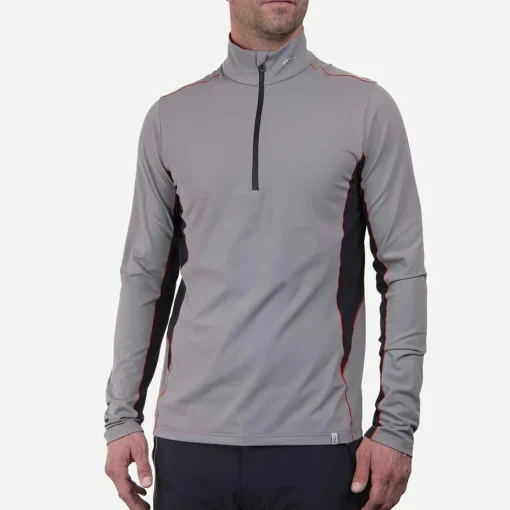 KJUS Midlayers & Sweaters-Men'S Taos Midlayer Half-Zip Pewter