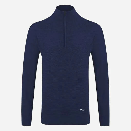 KJUS Midlayers & Sweaters-Men'S Therma Yarn Half-Zip Atlanta Blue