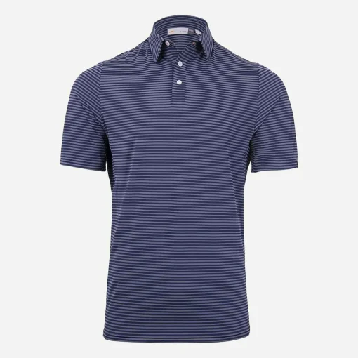 KJUS Polos & Shirts-Men'S Twill Stripe Polo S/S Atlanta Blue