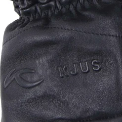 KJUS Accessories-Unisex Leather Mitten Black