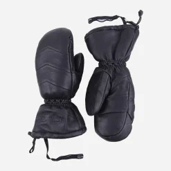 KJUS Accessories-Unisex Leather Mitten Black