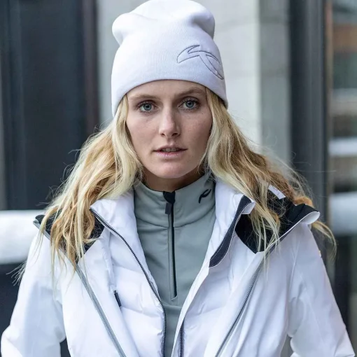 KJUS Accessories-Unisex Side Logo Beanie White